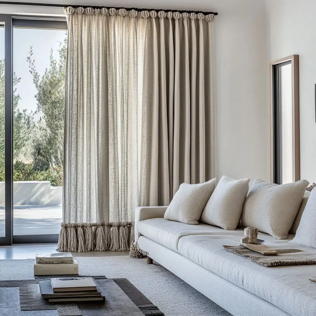 Chic-curtain-designs-provide-a-polished-finish-to-this-cozy-area