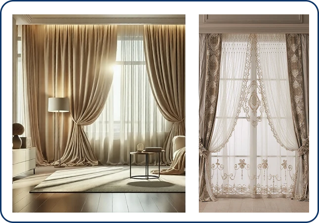 living room curtain in dubai