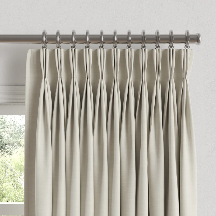 triple pleat curtains